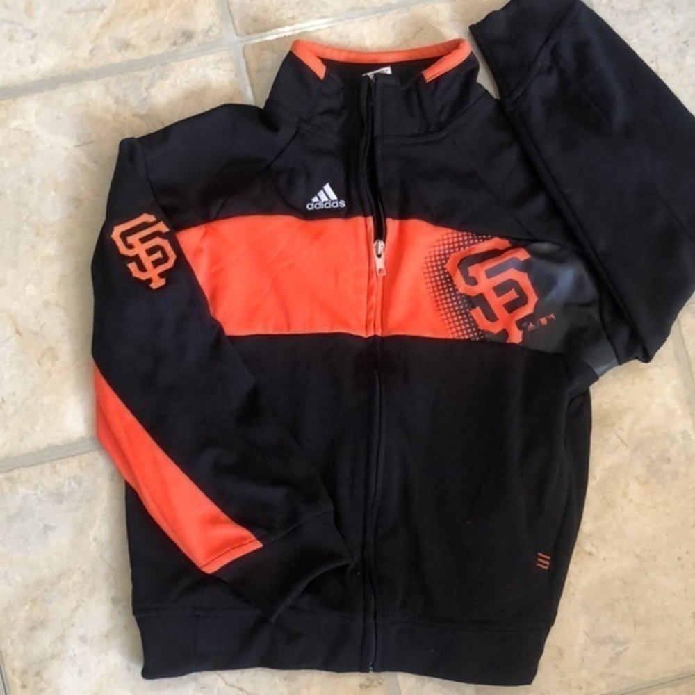 Kids size 7 adidas giants zip jacket